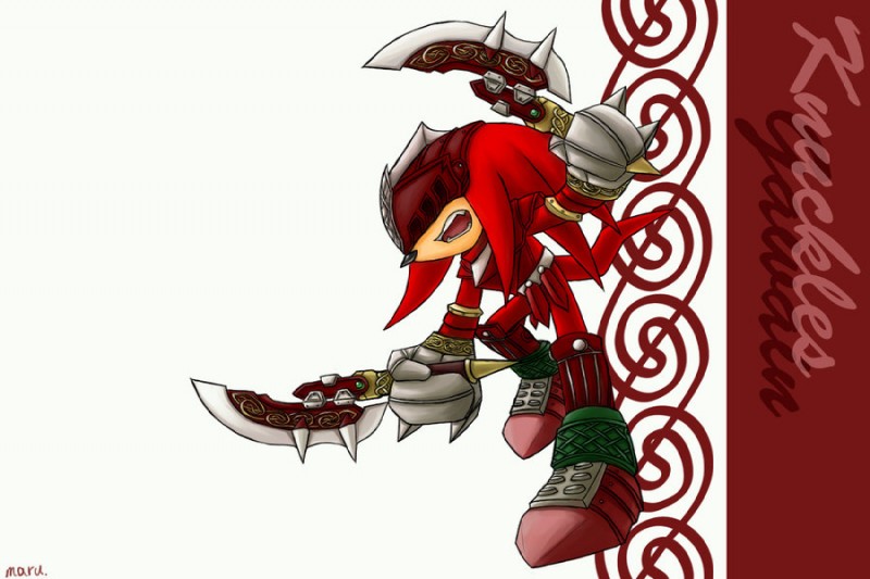 knuckles the echidna and sir gawain (sonic the hedgehog (series) and etc) created by maruringo