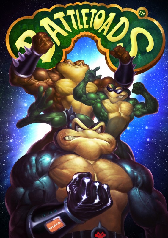 action_pose angry anthro belt biceps brown_body brown_skin clothing eyewear fist gloves green_body green_skin group handwear male muscular muscular_male pecs pose raised_arm sunglasses triceps vein veiny_muscles yellow_body yellow_skin heewonlee battletoads rareware pimple_(battletoads) rash_(battletoads) zitz_(battletoads) amphibian frog toad_(frog) absurd_res hi_res