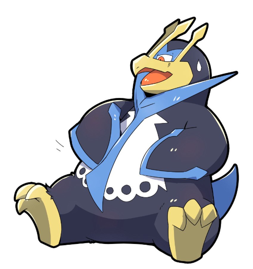 3_toes ambiguous_gender beak feet open_mouth simple_background sitting soles solo toes tongue white_background tatu_wani_(artist) nintendo pokemon empoleon generation_4_pokemon pokemon_(species) 2019 hi_res