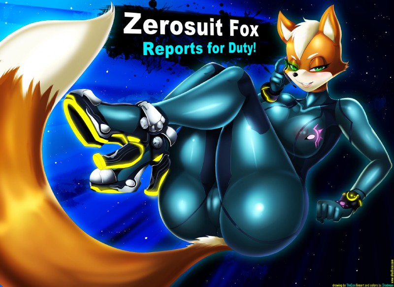 fox mccloud and zerosuit fox (super smash bros. and etc) created by shadman and thecon