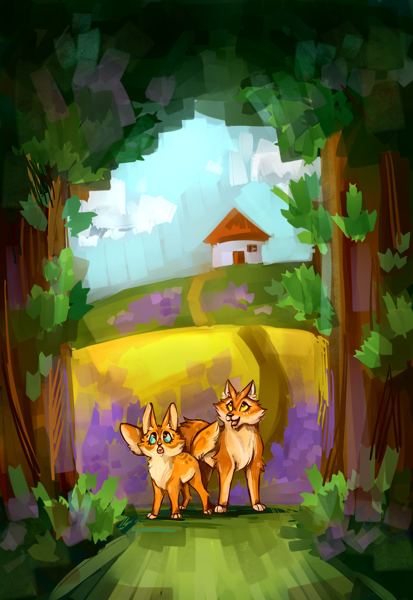 cuddling duo fantasy female feral field flower fluffy fur grass holidays love male male/female natural nature plant romantic romantic_couple surprise town travel traveller village wonderland fennefox canid canine corsac_fox fennec_fox fox mammal true_fox absurd_res hi_res wallpaper