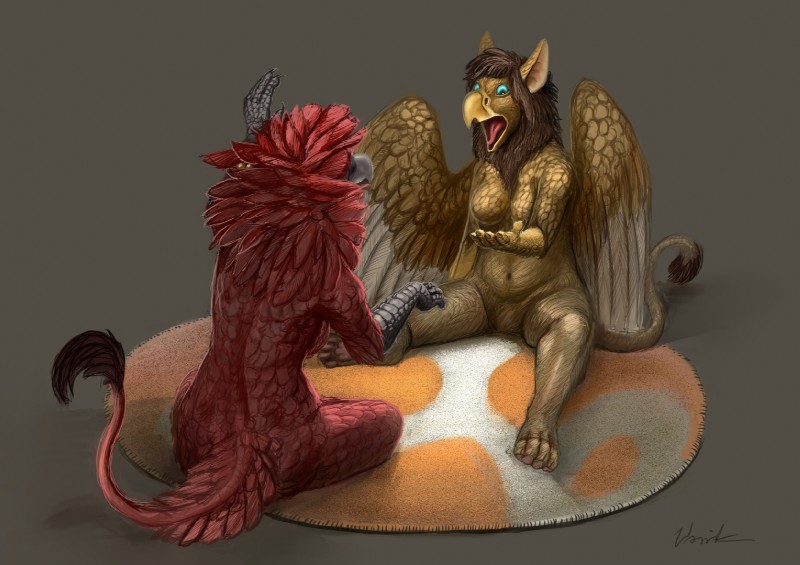 anthro beak duo post ranger transformation rhaenjarr mythology avian bird gryphon mythological_avian mythological_creature gina_(disambiguation)