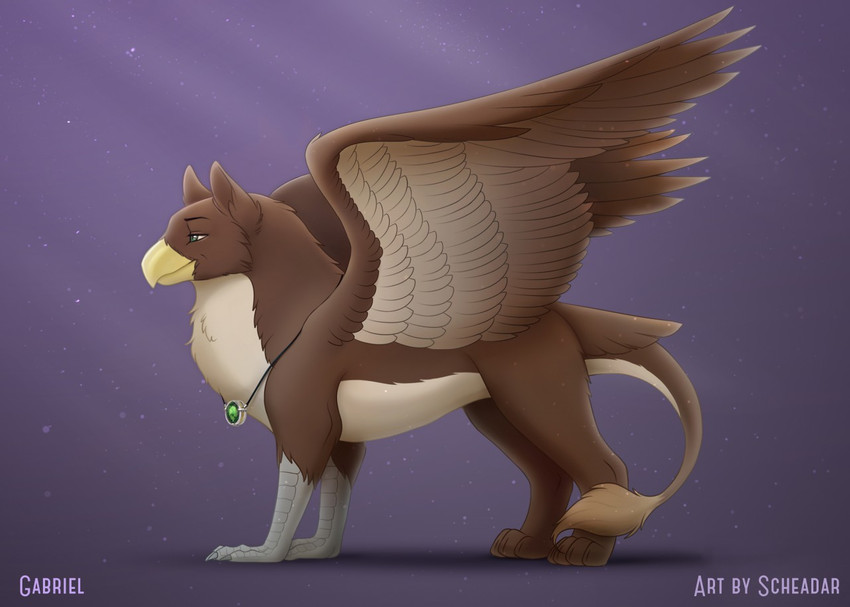 feral male solo scheadar mythology gabrielgryphon_(character) avian bird gryphon mythological_avian mythological_creature