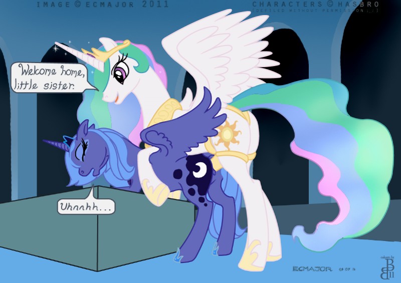 princess celestia and princess luna (friendship is magic and etc) created by colour crusader and ecmajor