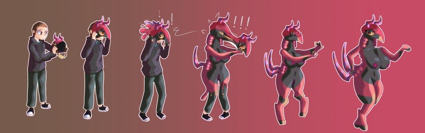 anthro basic_sequence female goo_transformation linear_sequence male mask mask_transformation solo species_transformation stretching transformation transformation_sequence crumbleumble nintendo pokemon generation_5_pokemon human humanoid mammal pokemon_(species) scolipede absurd_res hi_res