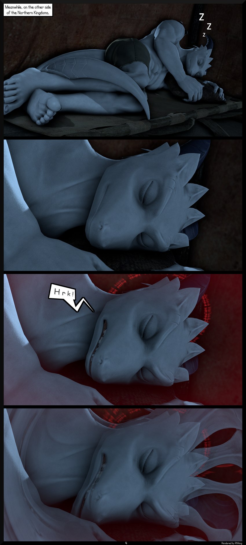 5_fingers 5_toes abs anthro athletic athletic_anthro athletic_male barefoot claws clothed clothing dialogue eyes_closed feet finger_claws fingers humanoid_feet humanoid_hands lying magic male on_side plantigrade scales sleeping solo sound_effects speech_bubble teeth text toes topless topless_anthro topless_male underwear vowelless vowelless_sound_effect white_body white_scales zzz reindeerviking petruz_(modeler) aquarius_(petruz) lizard reptile scalie 2023 3d_(artwork) absurd_res comic digital_media_(artwork) english_text hi_res source_filmmaker_(artwork)