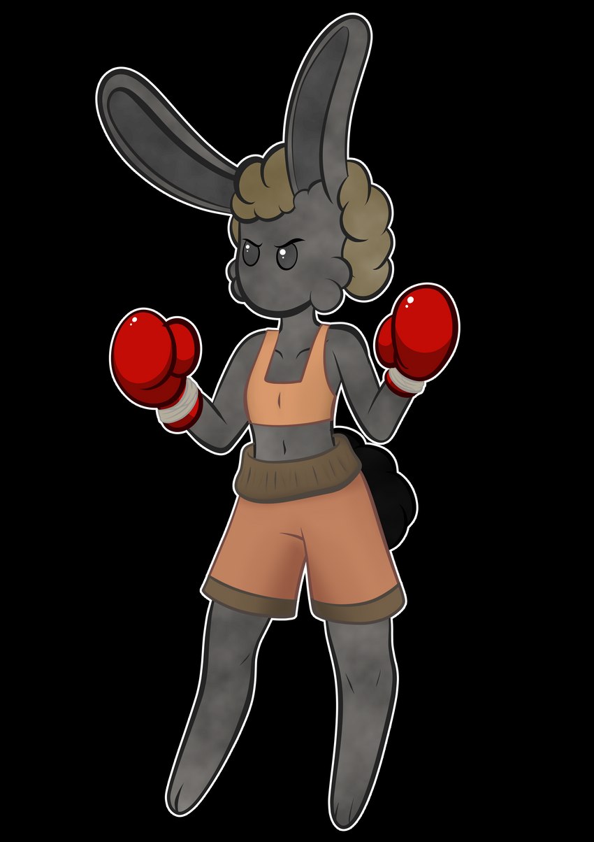 boxing boxing_clothing solo sport vk102 lagomorph leporid mammal rabbit absurd_res alpha_channel hi_res