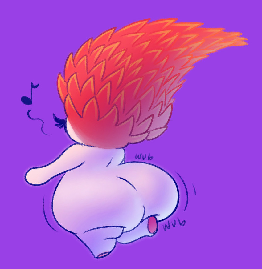 anthro bent_leg big_butt blue_eyelashes bottom_heavy butt eyelashes featureless_feet feet female female_anthro fur hair huge_butt leaf leaf_hair light long_hair mitten_hands motion_lines multicolored_hair musical_note musical_symbol nude nude_anthro nude_female onomatopoeia orange_hair pawpads plant plant_hair pseudo_hair purple_background red_hair red_pawpads simple_background solo sound_effects straight_arm symbol text thick_thighs three-quarter_view two_tone_hair walking white_body white_fur octoguy mario_bros mario_plus_rabbids_sparks_of_hope nintendo raving_rabbids rayman_(series) ubisoft dryad_(mario_plus_rabbids) dryad hybrid lagomorph mammal rabbid 2023 colored crossover digital_drawing_(artwork) digital_media_(artwork) english_description lighting shaded soft_shading