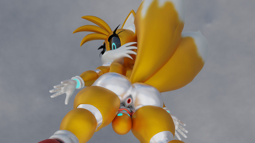 alternate_form anthro anus black_sclera blue_eyes butt cloud crossgender egg egg_from_pussy female genitals looking_back low-angle_view machine metallic_body mostly_nude mtf_crossgender multi_tail oviposition pussy rear_view solo tail worm's-eye_view yellow_body twintails3d sega sonic_the_hedgehog_(series) metal_tails miles_prower android canid canine fox mammal robot 16:9 3d_(artwork) 4k absurd_res blender_(artwork) digital_media_(artwork) hi_res widescreen