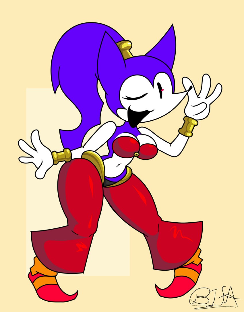 fan character, sarah, shantae, and sonic the hedgehog (needlem0use (analogue horror) and etc) created by bifa