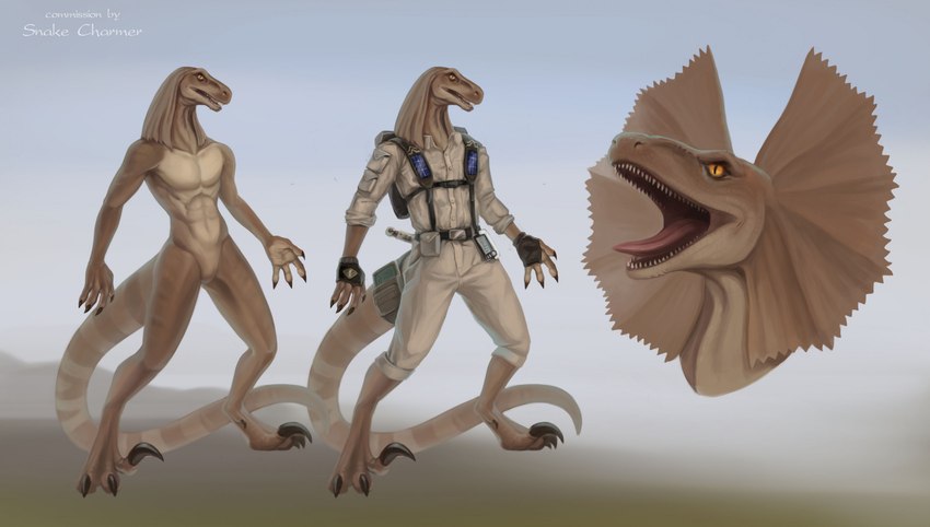 anthro bottomwear claws clothing furgonomic_bottomwear furgonomics male open_mouth sickle_claw solo teeth toe_claws alvanarry dinosaur dromaeosaurid prehistoric_species reptile scalie theropod hi_res model_sheet