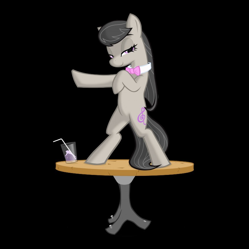 female feral looking_at_viewer simple_background smile solo transparent_background slackerburst friendship_is_magic hasbro my_little_pony octavia_(mlp) earth_pony equid equine horse mammal pony 1:1 2014 absurd_res alpha_channel hi_res