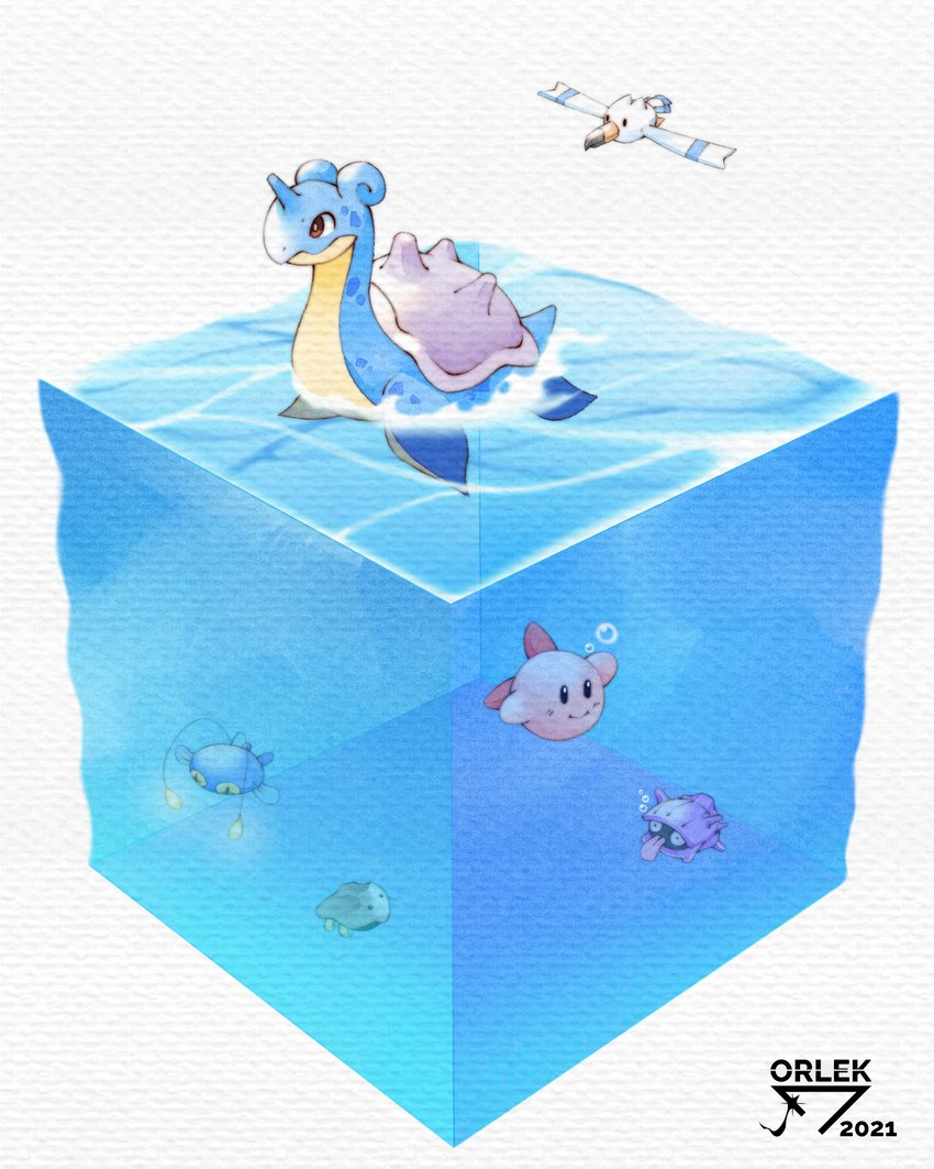 air_bubble ambiguous_gender blue_body countershade_neck countershading cube_(object) feral frutiger_aero geometric_liquid group tongue tongue_out underwater water orlek cc-by-nc-nd creative_commons kirby_(series) nintendo pokemon kirby avian chinchou fossil_pokemon generation_1_pokemon generation_2_pokemon generation_3_pokemon kabuto lapras marine pokemon_(species) shellder waddling_head wingull 2021 4:5 absurd_res hi_res