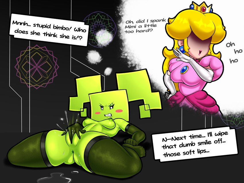 mimi and princess peach (mario bros and etc) created by sleepiitreat