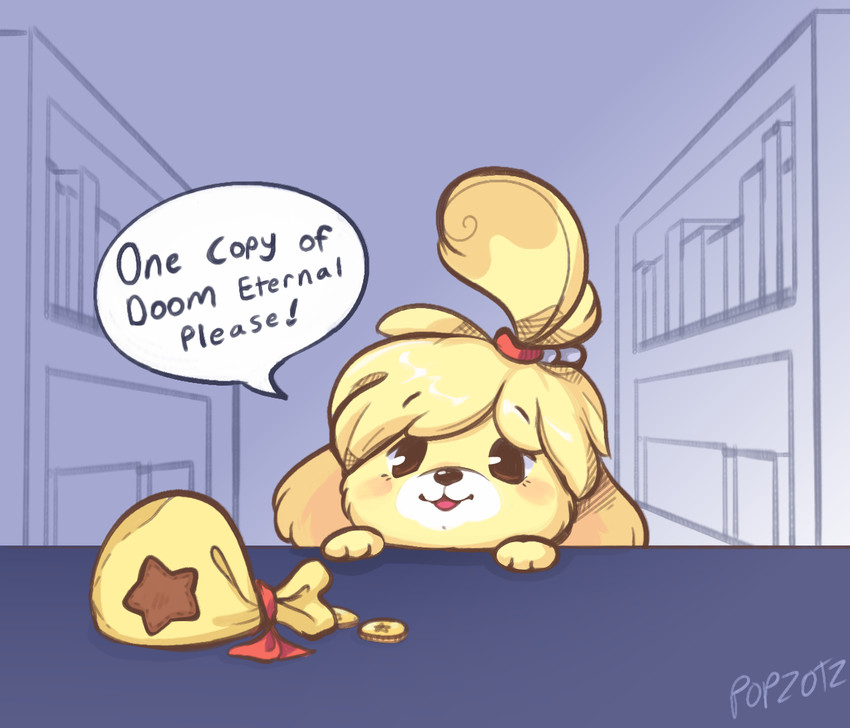 isabelle (animal crossing and etc) created by popzotz