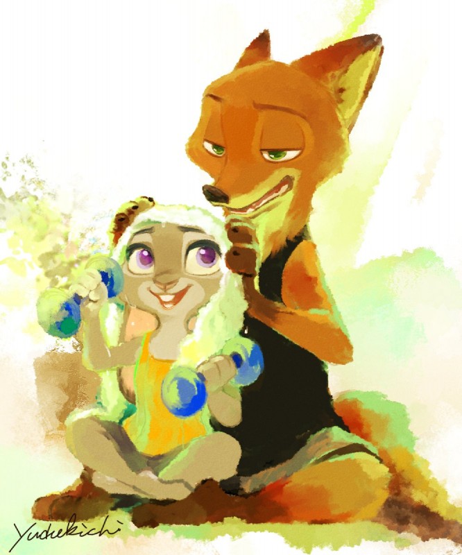 judy hopps and nick wilde (zootopia and etc) created by ydk1226