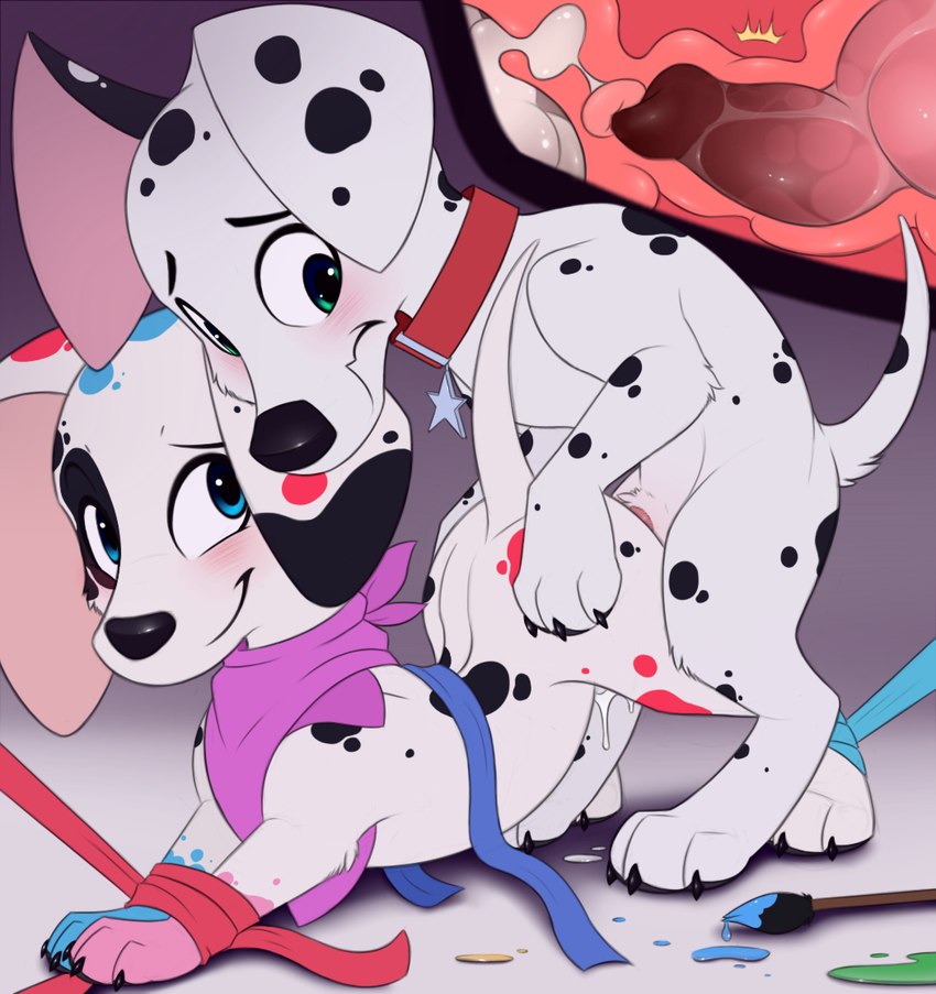 da vinci and dylan (101 dalmatian street and etc) drawn by meraence
