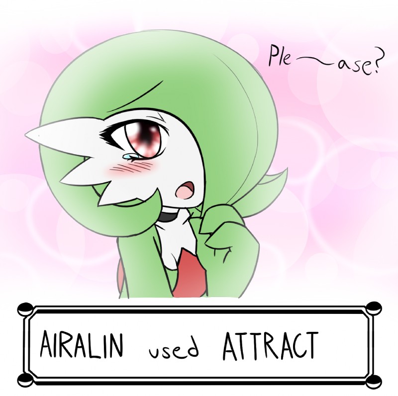 blush bodily_fluids breasts crying female green_hair hair not_furry open_mouth red_eyes solo tears text tongue rakkuguy nintendo pokemon airalin gardevoir generation_3_pokemon mammal pokemon_(species) english_text hi_res