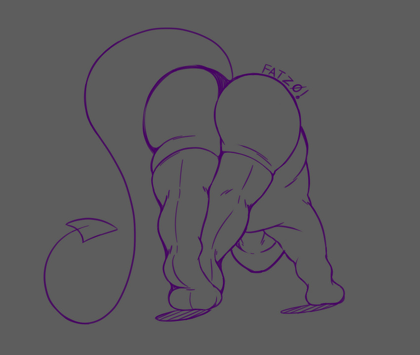 bent_over big_butt butt clothed clothing legwear male not_furry nude overweight overweight_humanoid overweight_male partially_clothed slightly_chubby slightly_chubby_male solo spade_tail stockings stretching tail thick_thighs fatzoimp ico_(fatzoimp) demon demon_humanoid humanoid imp 2020 hi_res