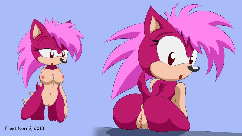 anthro anus biped breasts butt female genitals hair looking_back nipples nude pussy simple_background sitting solo frost_norde sega sonic_the_hedgehog_(series) sonic_underground sonia_the_hedgehog eulipotyphlan hedgehog mammal 16:9 2018 4k absurd_res hi_res widescreen