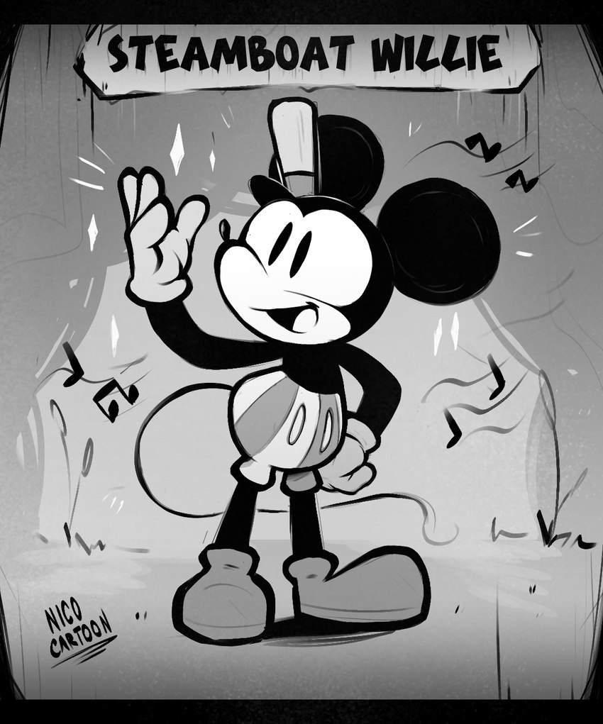 mickey mouse (steamboat willie and etc) created by nico barrios