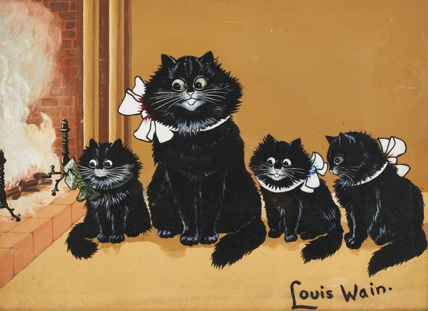 public domain created by louis wain