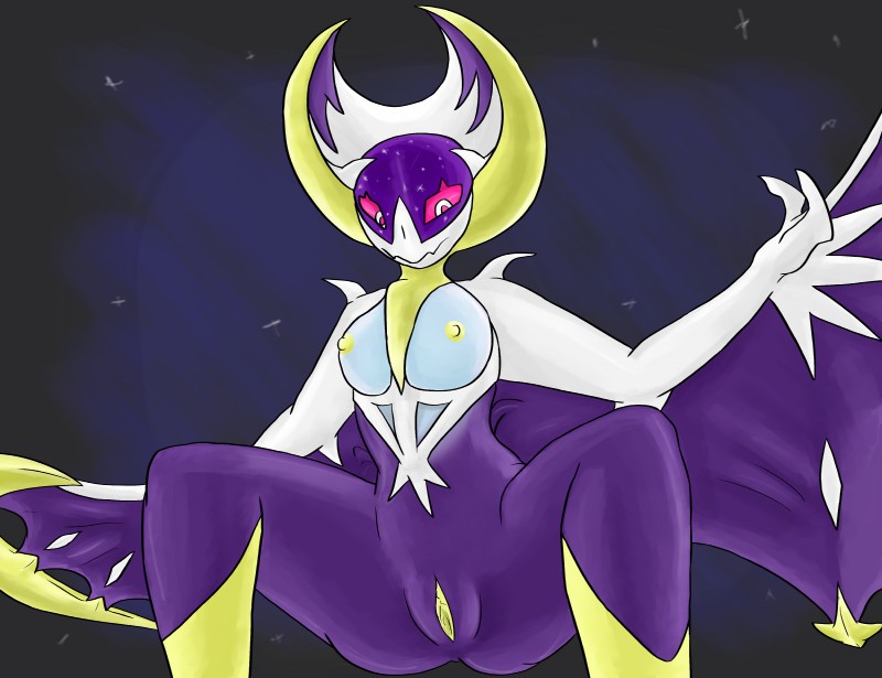 anthro anthrofied areola bat_wings breasts butt claws clitoris crouching fangs female genitals looking_down membrane_(anatomy) membranous_wings night nipples nude pink_sclera plump_labia pokemorph purple_body purple_wings pussy simple_background solo star teeth white_body winged_arms wings yellow_nipples yellow_pussy betlv nintendo pokemon bat generation_7_pokemon legendary_pokemon lunala mammal pokemon_(species) 2017 absurd_res digital_media_(artwork) hi_res shaded smaller_version_at_source