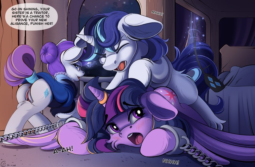 anal anus bdsm butt chain female feral genitals male male/female nude open_mouth penetration pussy questionable_consent riding_crop sex text whip conrie friendship_is_magic hasbro my_little_pony rarity_(mlp) shining_armor_(mlp) twilight_sparkle_(mlp) 2024 absurd_res english_text hi_res brother_(lore) brother_and_sister_(lore) incest_(lore) sibling_(lore) sister_(lore)