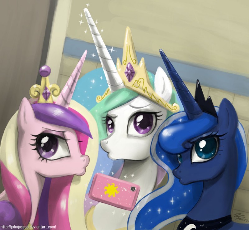 princess cadance, princess celestia, and princess luna (friendship is magic and etc) created by john joseco