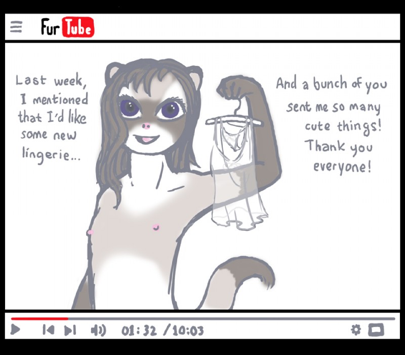 anthro blue_eyes femboy male nipples nude smile solo text young cattivino domestic_ferret mammal mustelid musteline true_musteline weasel 2017 english_text