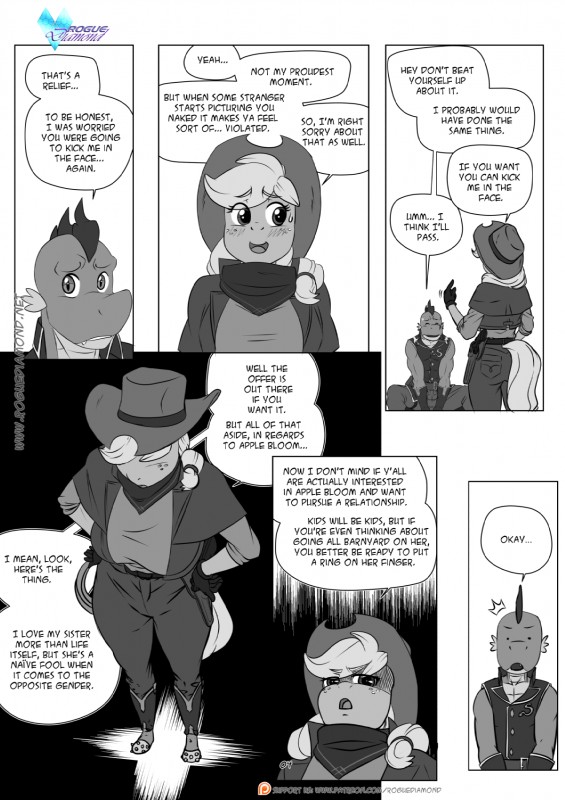 applejack and spike (friendship is magic and etc) created by pia-sama