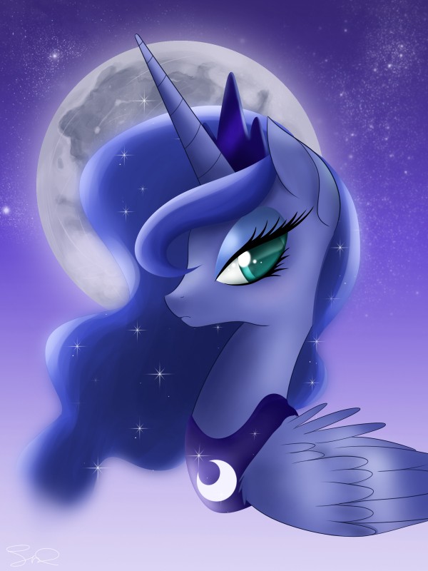 blue_body blue_eyes blue_feathers blue_fur crown feathered_wings feathers female feral fur headgear horn moon princess royalty solo star tiara wings steffy-beff friendship_is_magic hasbro my_little_pony mythology princess_luna_(mlp) equid equine mammal mythological_creature mythological_equine winged_unicorn 3:4 absurd_res hi_res