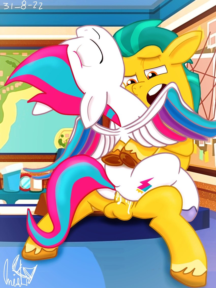 balls blue_body blue_feathers blue_hair blue_mane blue_tail bodily_fluids butt cum cum_inside cutie_mark duo eyes_closed feathers female female_penetrated feral feral_on_feral feral_penetrated feral_penetrating feral_penetrating_feral fur genital_fluids genitals green_hair green_mane hair heart_symbol hooves male male/female male_penetrating male_penetrating_female mane multicolored_body multicolored_feathers multicolored_hair multicolored_mane multicolored_wings open_mouth orange_eyes penetration penis pink_body pink_feathers pink_hair pink_mane pink_tail purple_body purple_feathers sex smile tail two_tone_hair two_tone_mane two_tone_tail underhoof vaginal vaginal_penetration white_body white_feathers white_fur wings yellow_body yellow_fur orange_becrux hasbro mlp_g5 my_little_pony my_little_pony:_tell_your_tale mythology hitch_trailblazer_(mlp) zipp_storm_(mlp) earth_pony equid equine horse mammal mythological_creature mythological_equine pegasus pony 2022 3:4 digital_media_(artwork) hi_res