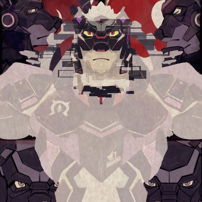 anthro eyes_closed fur futuristic_armor glitch_effect looking_forward male neutral_expression red_eyes side_glance solo white_body white_fur itohiro0305 lifewonders tokyo_afterschool_summoners enigma_(tas) bear mammal polar_bear ursine 1:1 hi_res