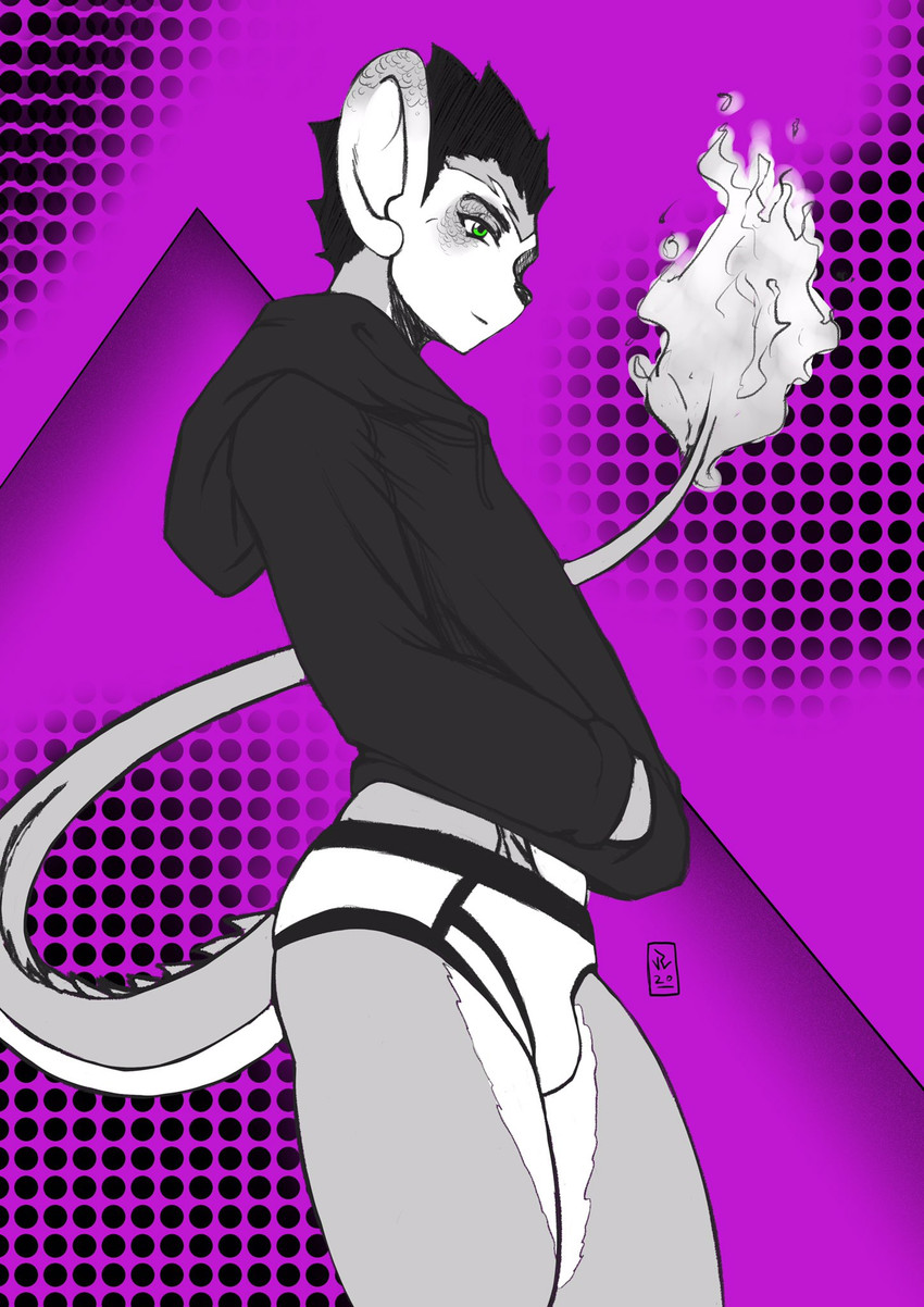 anthro biped black_clothing black_hoodie black_topwear briefs bulge clothed clothing drawyourfursona green_eyes hoodie hoodie/briefs_meme male pattern_background simple_background solo standing text topwear underwear white_clothing white_underwear reiser meme_clothing gerbil hybrid mammal murid rodent 2020 digital_drawing_(artwork) digital_media_(artwork) english_text hi_res meme signature