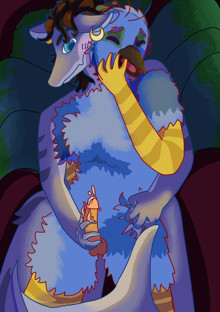 anthro bodily_fluids cum duo femboy genital_fluids genitals lgbt_pride male male/male reach_around christmas_peaches avian bird fish galliform marine peafowl phasianid shark absurd_res hi_res