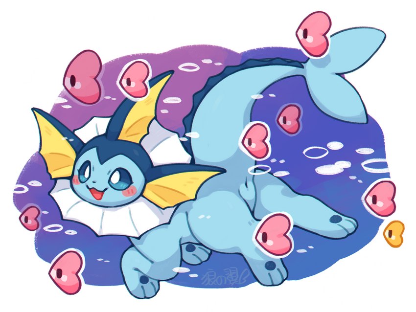 ambiguous_gender anus anus_only blue_body butt feral heart_symbol looking_at_viewer solo tail underwater water wolfwithwing nintendo pokemon eeveelution fish generation_1_pokemon generation_3_pokemon luvdisc marine pokemon_(species) vaporeon 4:3 hi_res