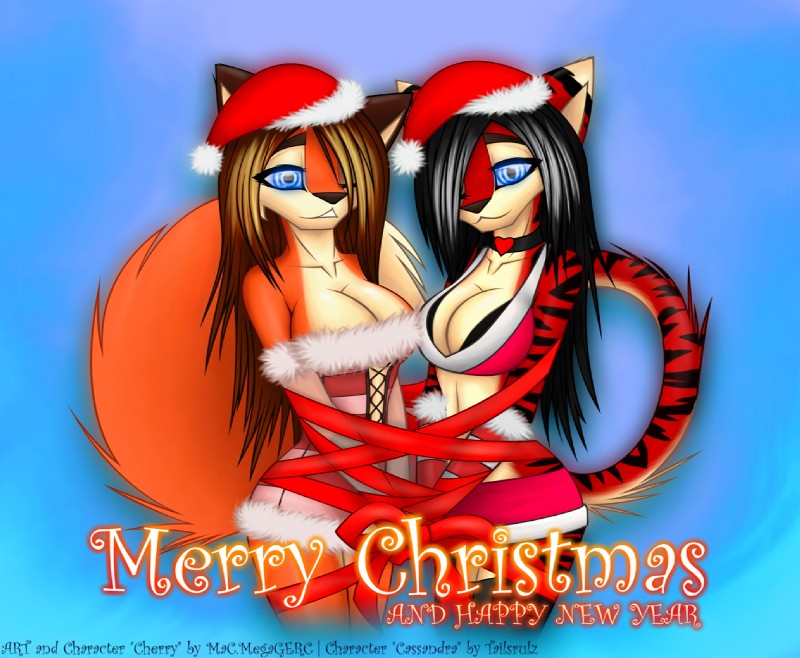 cassandra and cherry (christmas) created by macmegagerc