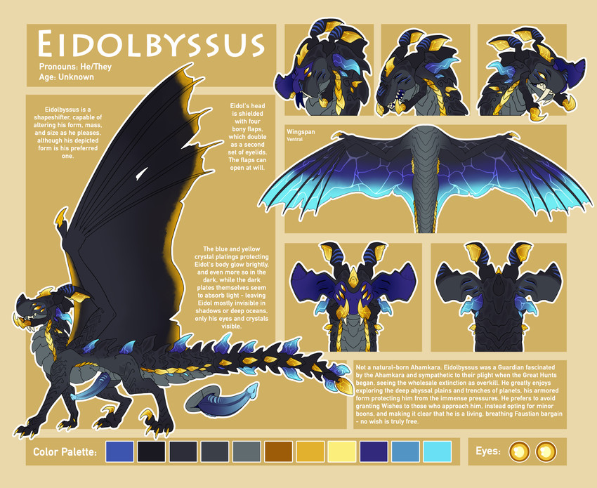 bioluminescence erection feral genitals glowing male penis pronouns solo tail wings khaoticvex destiny_(video_game) destiny_2 mythology eidolbyssus ahamkara_(species) dragon mythological_creature mythological_scalie scalie absurd_res hi_res model_sheet