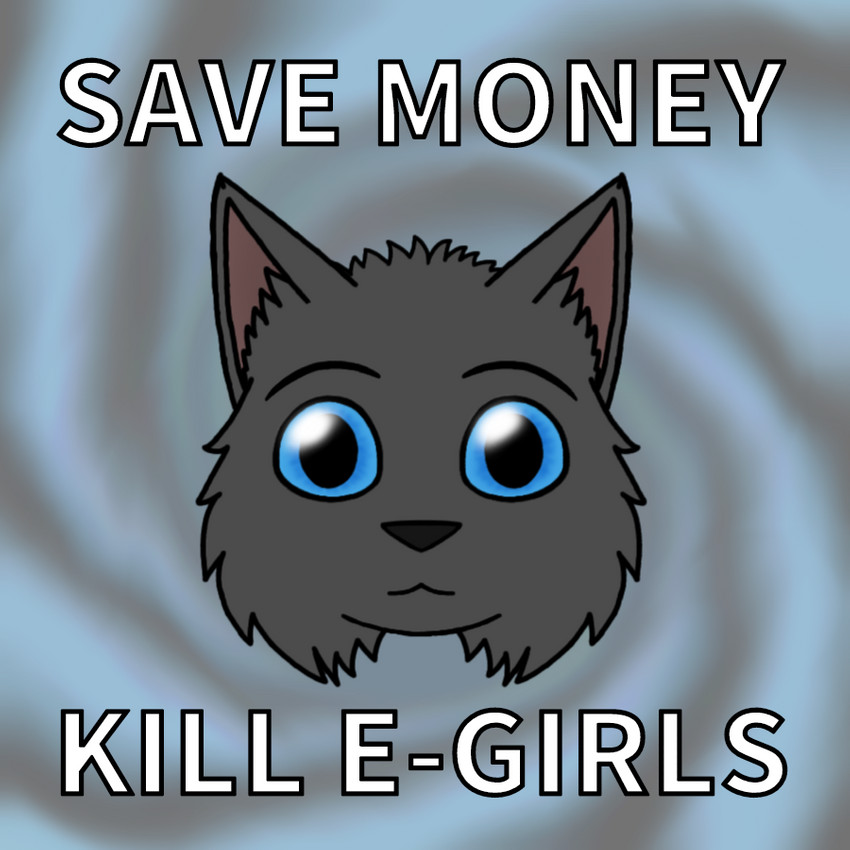 ambiguous_gender blue_eyes feral fur grey_body grey_fur solo unknown_artist advice_meme domestic_cat felid feline felis mammal 1:1 2020 digital_drawing_(artwork) digital_media_(artwork) meme