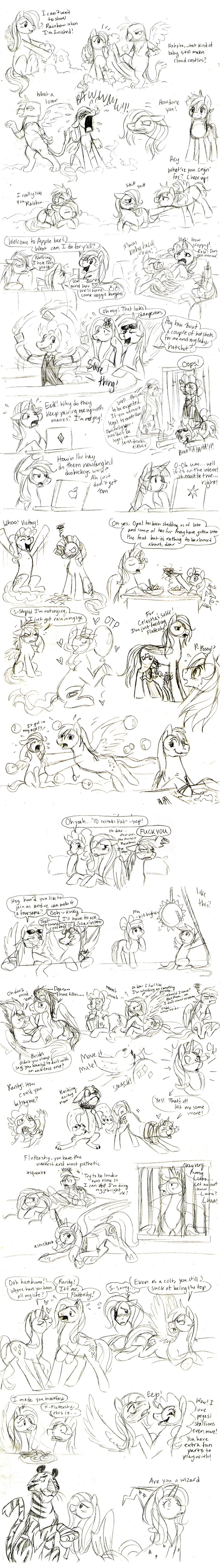 beak bubble butt_slap cage crossgender cutie_mark drawing feathered_wings feathers female female/female feral fur group hair heart_symbol horn male princess profanity royalty slap spanking tail text wings cartoonlion friendship_is_magic hasbro my_little_pony mythology apple_bloom_(mlp) applejack_(mlp) cutie_mark_crusaders_(mlp) derpy_hooves_(mlp) fluttershy_(mlp) gilda_(mlp) opalescence_(mlp) pinkie_pie_(mlp) pokey_pierce_(mlp) posey_(pre-g4) princess_celestia_(mlp) princess_luna_(mlp) rainbow_dash_(mlp) rarity_(mlp) scootaloo_(mlp) soarin_(mlp) spike_(mlp) spitfire_(mlp) sunburst_(mlp) sweetie_belle_(mlp) trixie_(mlp) twilight_sparkle_(mlp) winona_(mlp) wonderbolts_(mlp) avian canid diamond_dog_(mlp) dragon earth_pony equid equine felid gryphon horse mammal mythological_avian mythological_creature mythological_equine mythological_scalie pantherine pegasus pony scalie tiger unicorn winged_unicorn absurd_res comic english_text hi_res long_image monochrome tall_image