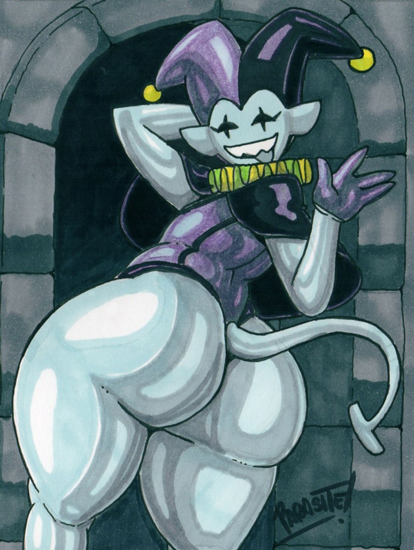 jevil (undertale (series) and etc) created by parasitedeath