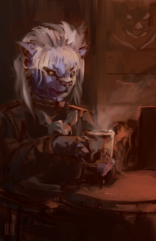 bwatch container cup killing smoke blindwatchman hasbro wizards_of_the_coast chereth fan_character catfolk cheshire_cat_(species) domestic_cat felid feline felis mammal hi_res smaller_version_at_source