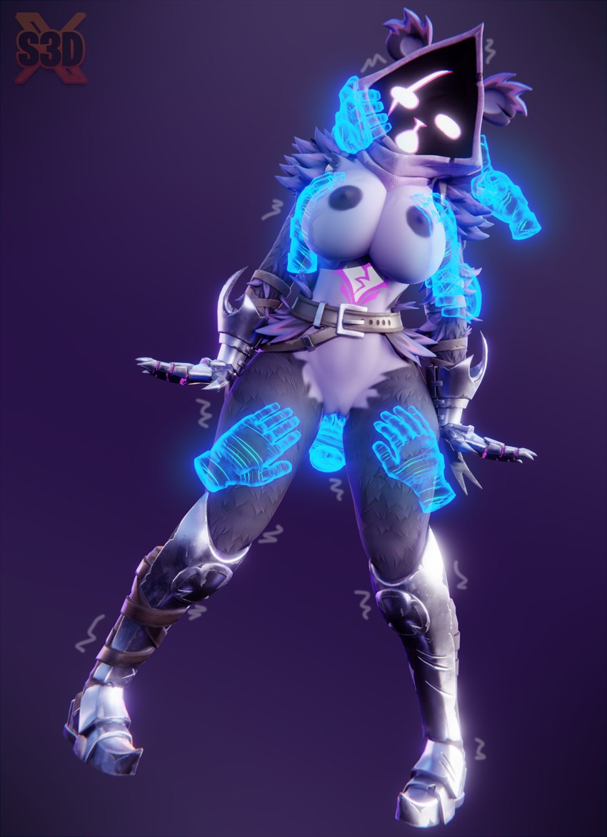 anthro breast_squish breasts female multiple_hands open_mouth shaking shaking_legs solo squish virtual_reality shachath3d epic_games fortnite raven_team_leader bear mammal 3d_(artwork) absurd_res digital_media_(artwork) hi_res