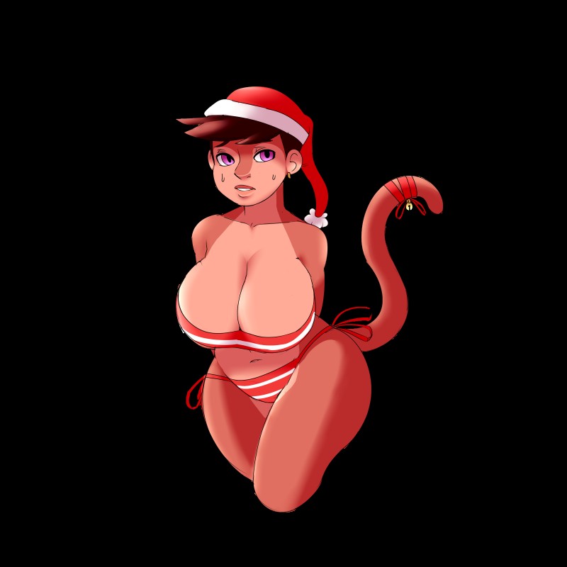 anthro big_breasts bikini breasts christmas_clothing christmas_headwear clothing curvy_figure female hat headgear headwear holidays huge_breasts looking_at_viewer santa_hat simple_background solo standing swimwear transparent_background two-piece_swimsuit voluptuous wide_hips rat_bastard christmas haplorhine mammal monkey primate 1:1 alpha_channel hi_res