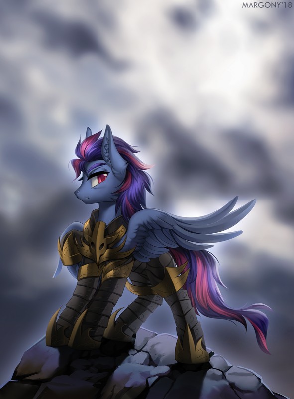 blue_body blue_feathers feathered_wings feathers female feral hair purple_hair red_eyes solo standing wings margony hasbro my_little_pony mythology fan_character equid equine mammal mythological_creature mythological_equine pegasus 2018 digital_media_(artwork) hi_res