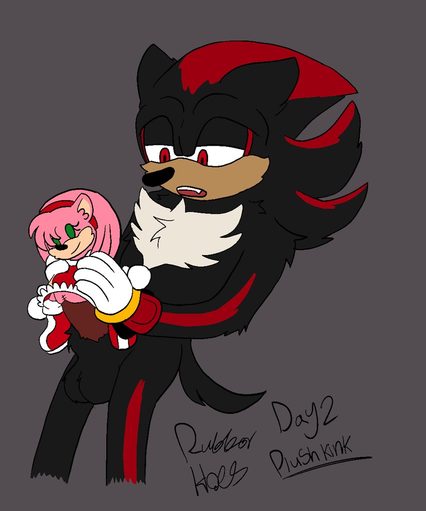 amy rose and shadow the hedgehog (sonic the hedgehog (series) and etc) created by rubberh0es (artist)