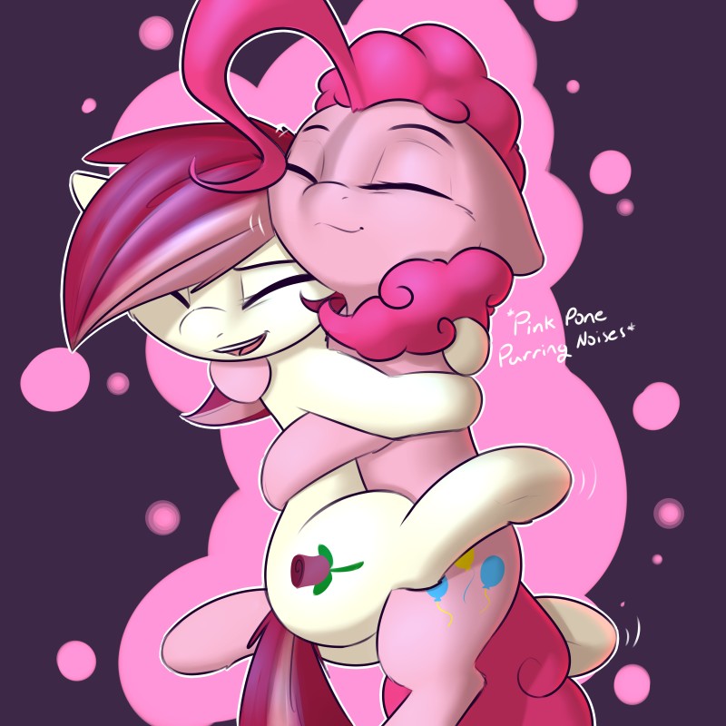 pinkie pie and rose (friendship is magic and etc) created by pudgeruffian