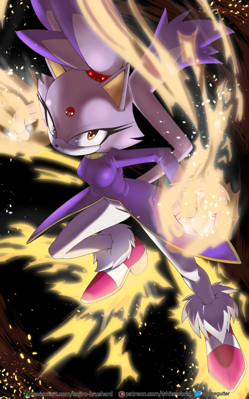 blaze the cat (sonic the hedgehog (series) and etc) created by kojiro-brushard