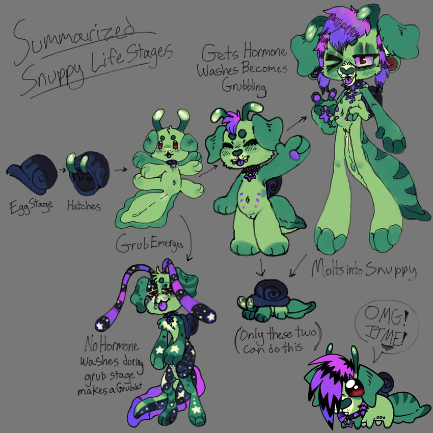 alternative_fashion andromorph anthro diagram glistening glistening_eyes intersex paws scene_(fashion) scene_haircut semi-anthro shell solo text young puppydirt snuppy 1:1 english_text hi_res